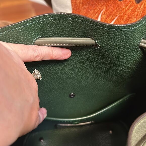 COACH LORA BUCKET BAG (651) WHIPSTITCH DETAIL TURNLOCK TASSELS STRAPS FERN VGUC - Picture 15 of 15